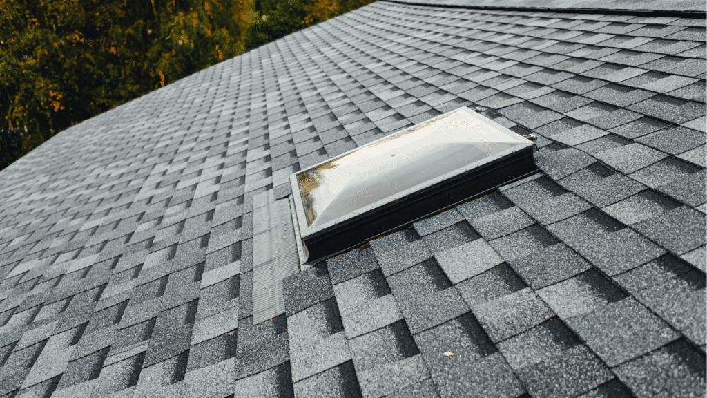 Willow Ash Asphalt Shingles on a Roof