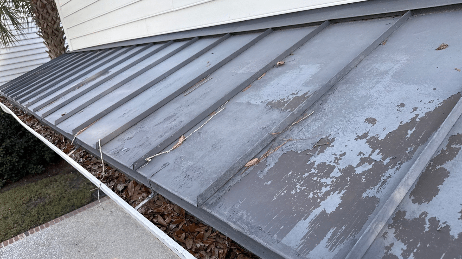 Dented Chipped Metal Services Willow Ash Roofing SC