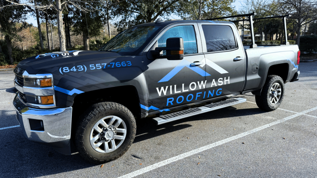 Professional Trust Willow Ash Roofing SC Service Truck