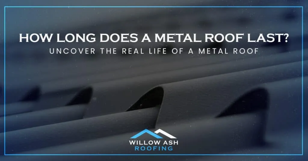 Close-up of a sleek metal roof showcasing its durability and longevity, featured in Willow Ash Roofing’s blog on metal roofing lifespan.