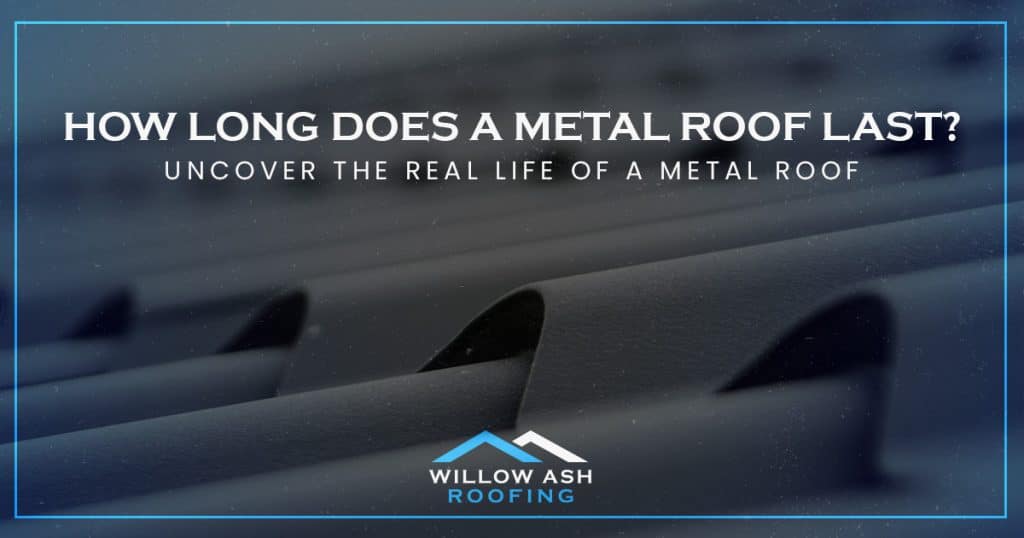 Close-up of a sleek metal roof showcasing its durability and longevity, featured in Willow Ash Roofing’s blog on metal roofing lifespan.