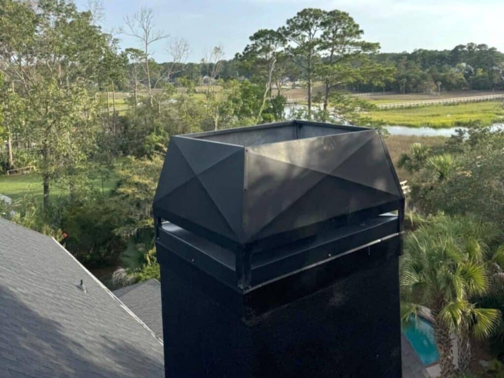 Chimney Chase Cover Project Highlight Featured Willow Ash Roofing SC