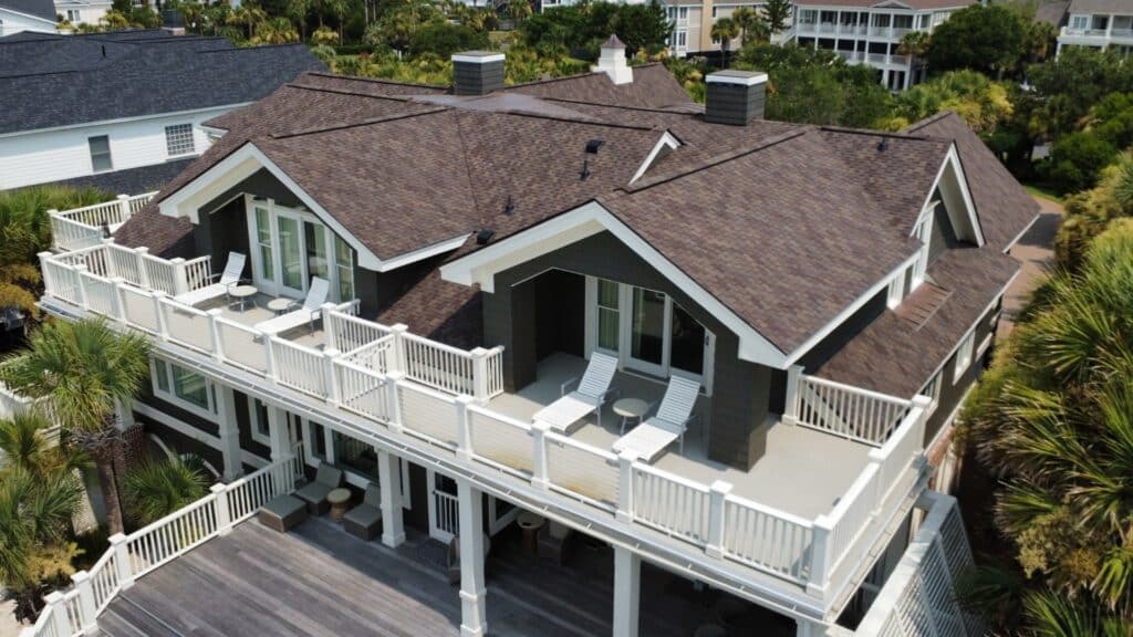 Hurricane Ready Roofing The Charleston Guide to Impact Resistant Shingles Professional Installation of Hurricane Rated Shingles on a Residential Roof Willow Ash Roofing SC
